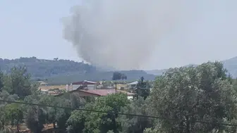 Seydikemer’de tarla yangını ormana sıçradı