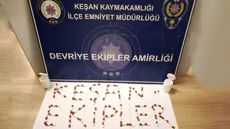 Keşan'da bir evden 120 adet sentetik ecza çıktı