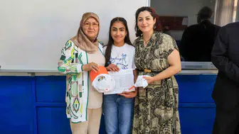 Çameli’de karne günü protokol öğrencilerin yanında