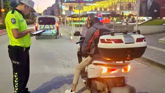 Bozüyük yollarında motosiklet sürücülerine sıkı denetim