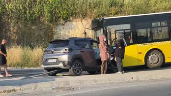 Küçükçekmece’de ani manevra kazaya yol açtı
