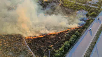 Mut ilçesinde bahçe yangını mahalleyi ayağa kaldırdı