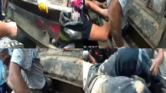 Mersin'de çöp kamyonu faciası kıl payı atlatıldı