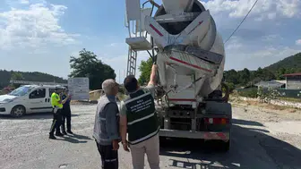 Muğla yollarında beton mikseri denetimi