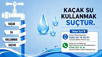 Sinop’ta kaçak su kullanan 8 eve ağır fatura