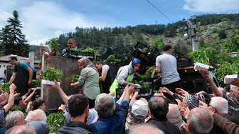 Mudurnu’da fide izdihamı 126 bin fide dakikalar içinde bitti