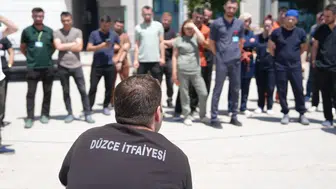 Düzce’de hastane personeline yangın tatbikatı