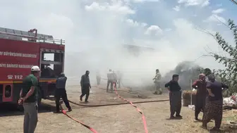 Hassa’daki samanlık yangını büyük bir felaketin eşiğinden döndürdü