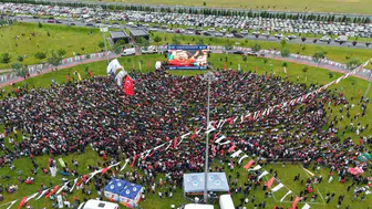 Kayserililer milli maç heyecanını Millet Bahçesi’nde dev ekranda yaşadı