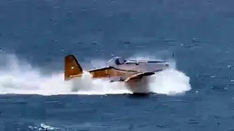 Çanakkale’de yangın söndürme uçağı denizden kalkamadı