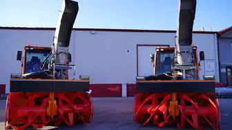 Sınırda kış operasyonu için dev kar makineleri sahaya indi