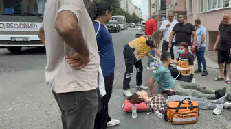 Çorlu'da dikkatsizlik sonucu yaşanan kaza iki kişiyi hastanelik etti