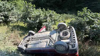 Zonguldak Alaplı yolunda korkutan kaza