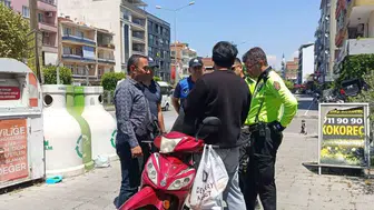 Çine’de kaldırım işgaline karşı motosiklet denetimi başladı