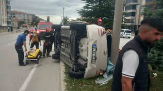 Kulu’da direksiyon hakimiyetini kaybeden sürücü kaza yaptı