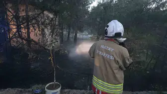 Hatay Hassa'da alevler mezarlık yakınında korkuttu