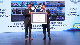 Amatör sporun destekçisi Çolakoğlu’na anlamlı ödül