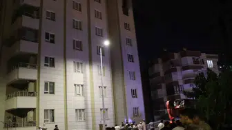 Şanlıurfa’da yüksek katlı apartmanda gece paniği