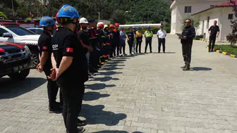 Artvin Barajı’nda nefes kesen yangın ve kurtarma tatbikatı