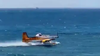Çanakkale’de yangın söndürme uçağı denizden kalkış yapamadı