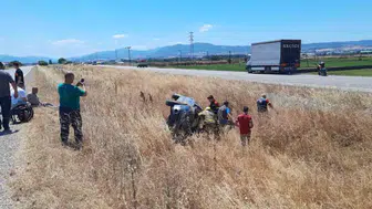 Gönen yolunda direksiyon hakimiyetini kaybeden sürücü kaza yaptı