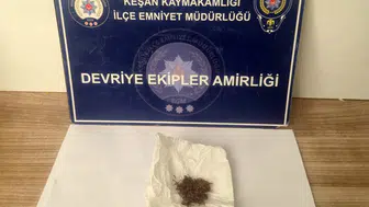 Keşan polisi şüpheliyi durdurdu uyuşturucuyla yakaladı