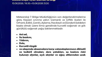 Niğde’de sağanak yağış alarmı verildi