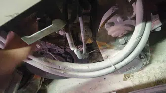 Samsun’da tramvay seferi sırasında tekerlekler alev aldı