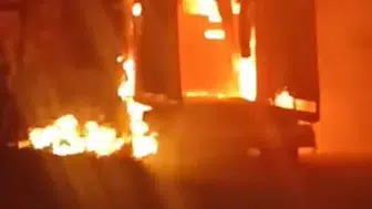 Büyükçekmece’de gece yarısı TIR yangını