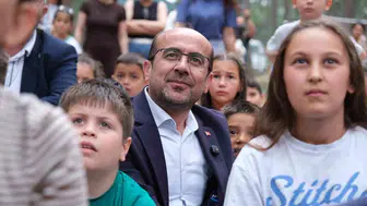 Orhaneli Karagöz alanında çocuklar ve kursiyerler için şenlik günü