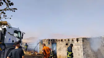 Mardin'de anız yangını köye sıçradı