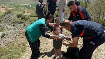 Çorumda kaybolan iki çocuk çamurda bulundu