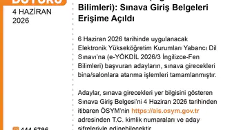 e-YÖKDİL 2026/3 sınavına girecek adaylar belgelerinizi kontrol edin