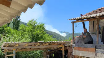 Soma’daki orman yangını ekiplerin müdahalesiyle söndürüldü