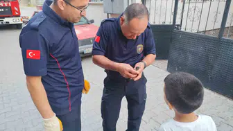 Sungurlu’da mahsur kalan kuş için ekipler seferber oldu