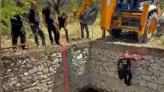Malatya’da sulama havuzuna sıkışan hamile inek kurtarıldı