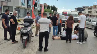 Düzce'de motosiklet kazası bir kişiyi hastanelik etti