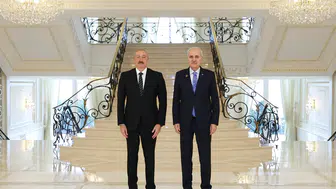 Numan Kurtulmuş Bakü'de İlham Aliyev ile bir araya geldi