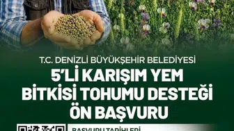 Denizli’de hayvancıya 5’li karışım tohum desteği dönemi başladı