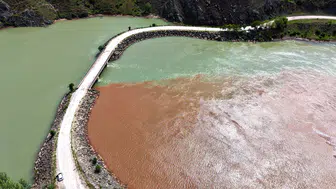 Sivas Kelkit Çayı'nda Brezilya'yı aratmayan doğa olayı