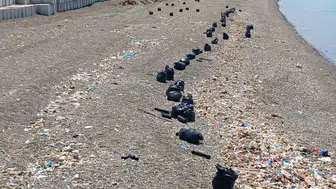 Trabzon sahilindeki kirliliğe karşı belediye ekipleri harekete geçti