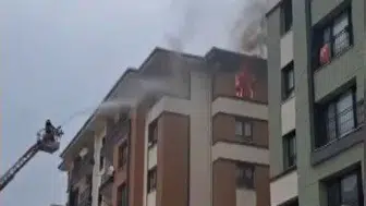 Pazarcık'ta apartman dairesinde korkutan yangın