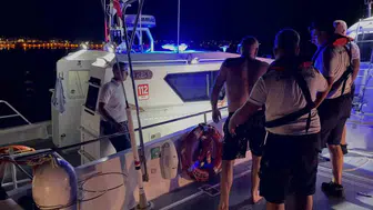 Didim açıklarında batan teknedeki iki kişi ölümden döndü