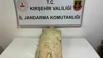 Kırşehir yolunda Roma dönemine ait tarihi eser yakalandı