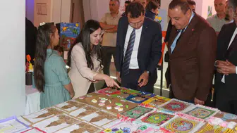 Narmanlı özel öğrencilerin el emeği eserleri görücüye çıktı