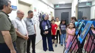 Havranlı öğrencilerin renkli dünyası sergi salonuna taşındı