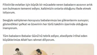 Emine Erdoğan babalar için özel bir mesaj paylaştı