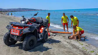 Samsun sahillerinde tatbikat Denizde boğulma anları gerçeği aratmadı