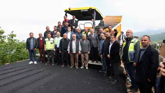 Ordu’da üç ilçeyi birbirine bağlayan yolda asfalt dönemi başladı