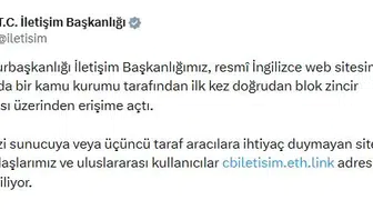İletişim Başkanlığı web sitesini blok zincir ağına taşıdı